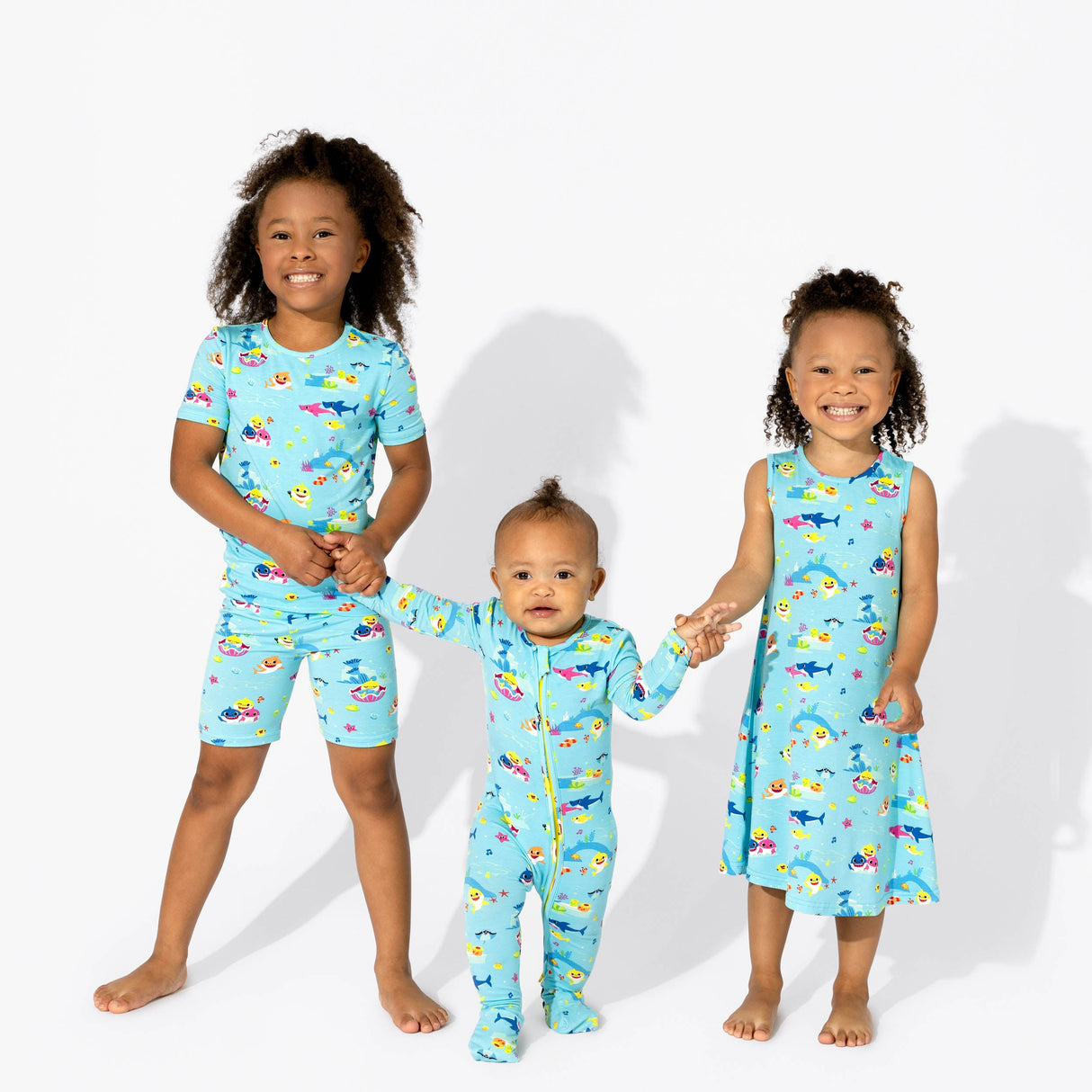 Baby Shark Bamboo Kids Pajama Short Set - HoneyBug 