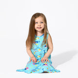 Baby Shark Bamboo Girls' Sleeveless Dress - HoneyBug 
