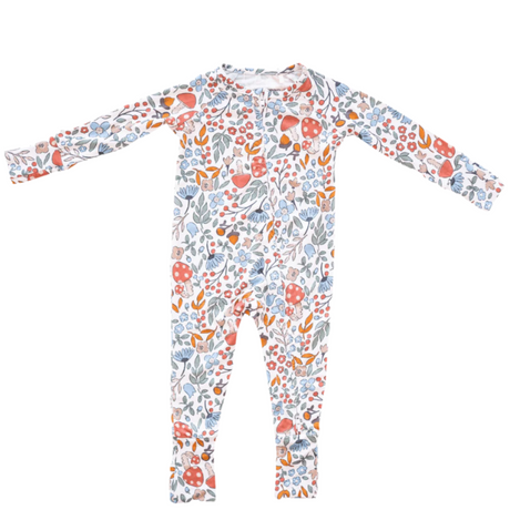 Bamboo 2-Way Convertible Zip Romper - Fall Floral - HoneyBug 