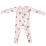 Bamboo 2-Way Convertible Zip Romper - Teddy - HoneyBug 