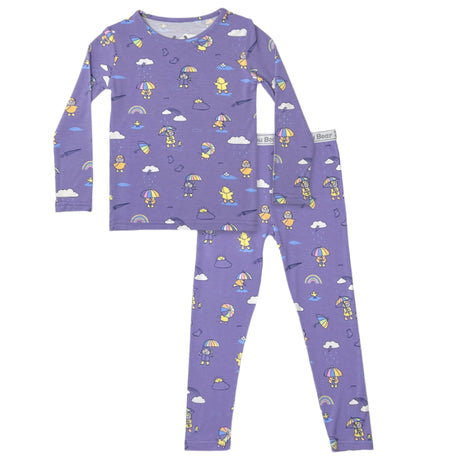 Rainbow Bear Bamboo Kids Pajamas - HoneyBug 