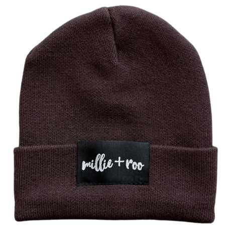 BAMBOO CUFF BEANIE- Black Cherry - HoneyBug 