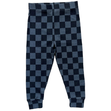 BAMBOO RIB LEGGINGS- Grey Check - HoneyBug 