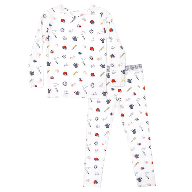 Baseball Bamboo Kids Pajamas - HoneyBug 