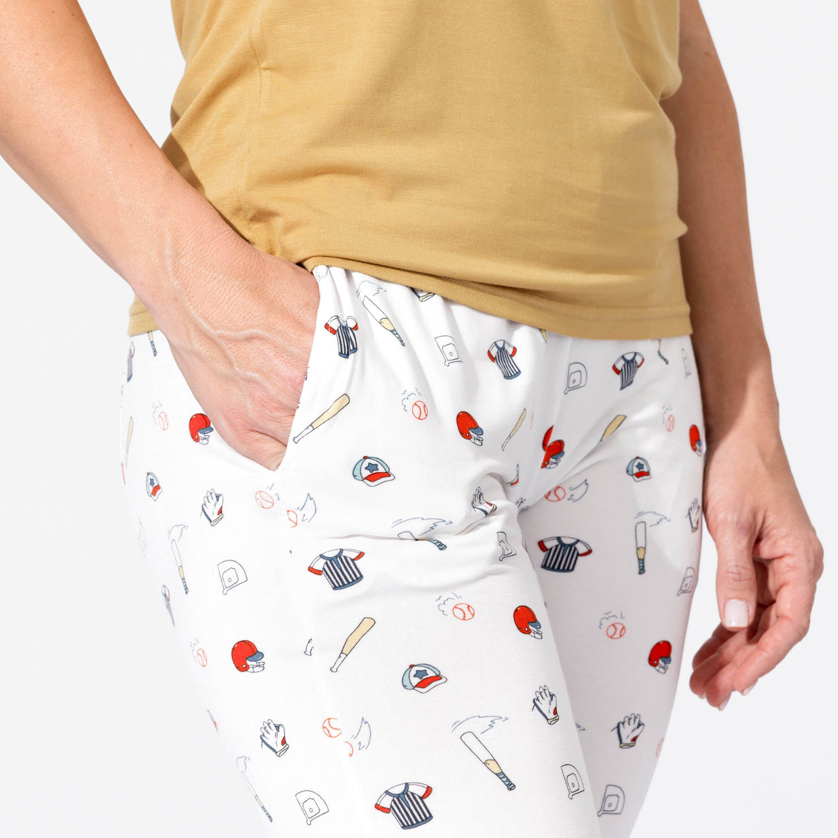 Baseball Bamboo Women's Pajama Set - HoneyBug 