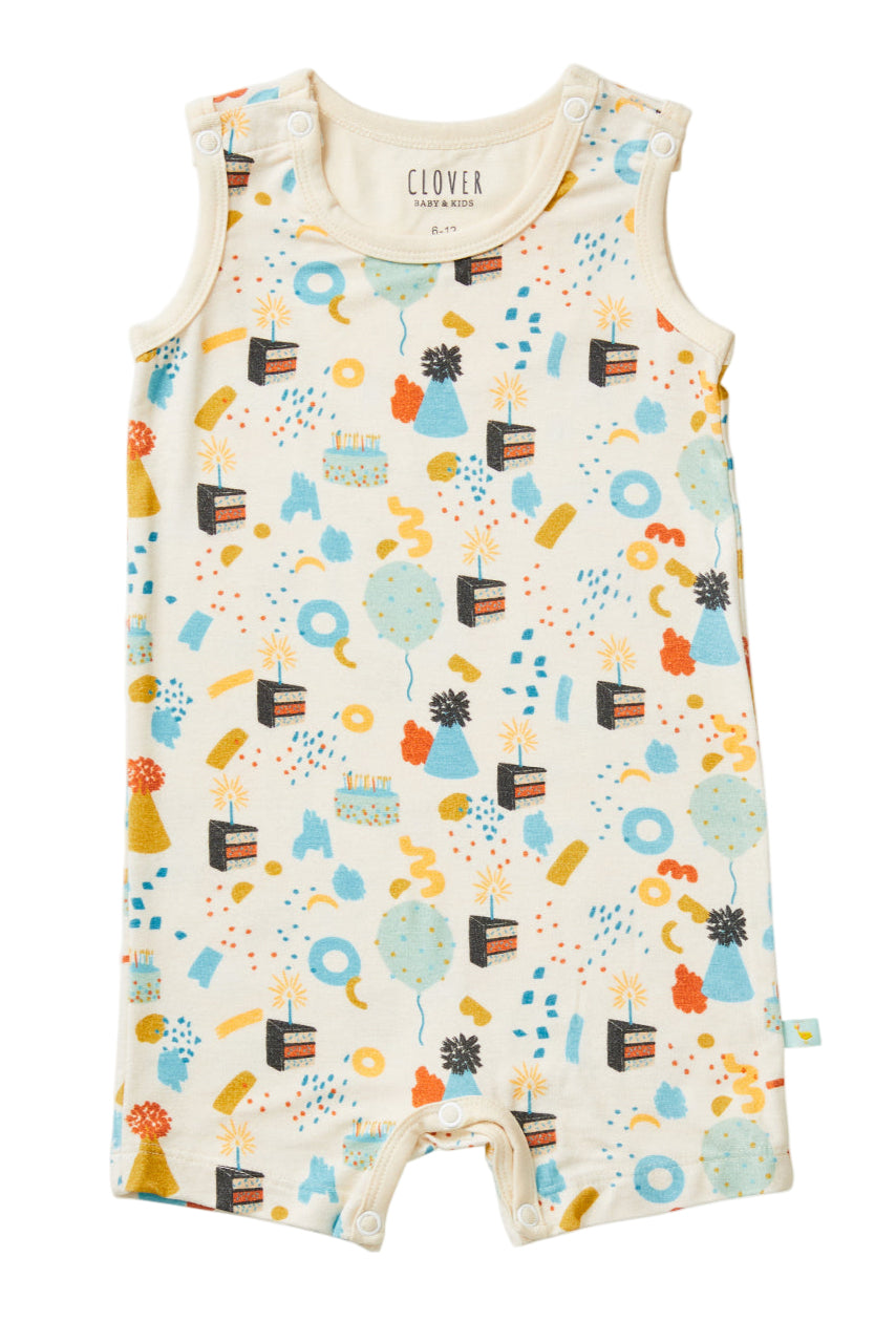 Tank Top Shorts Romper - Birthday - HoneyBug 