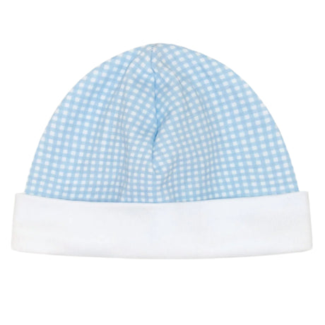 Blue Gingham Baby Hat - HoneyBug 