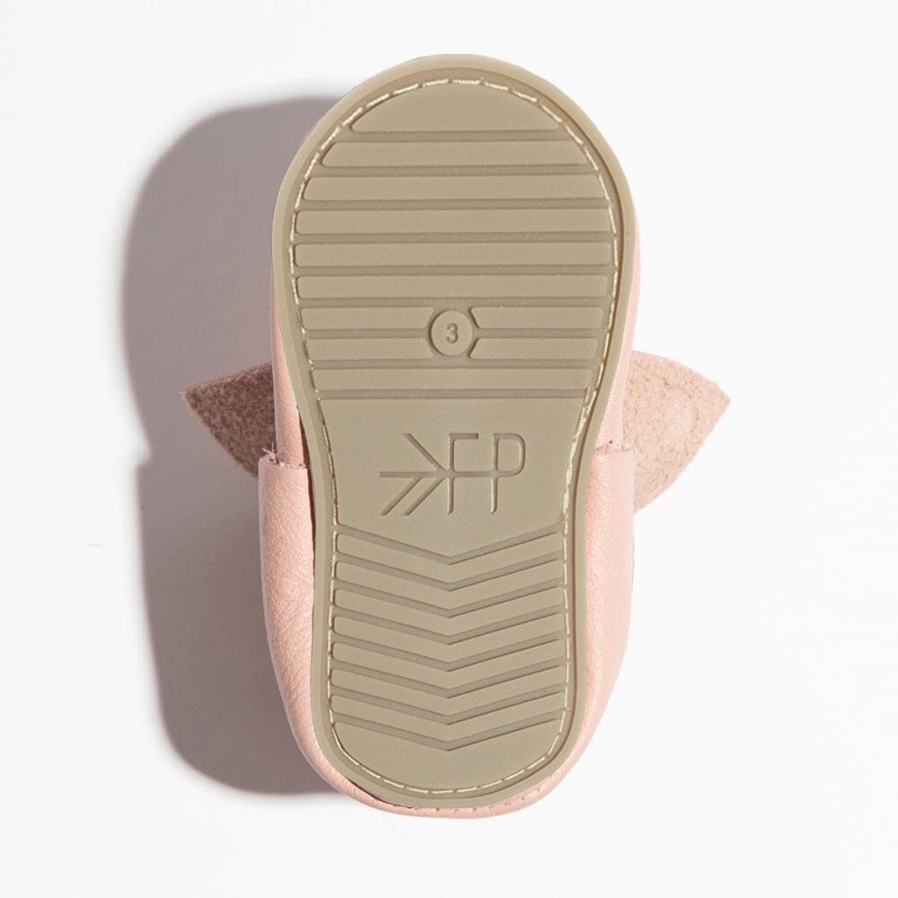 Blush Knotted Bow Baby Shoe - HoneyBug 