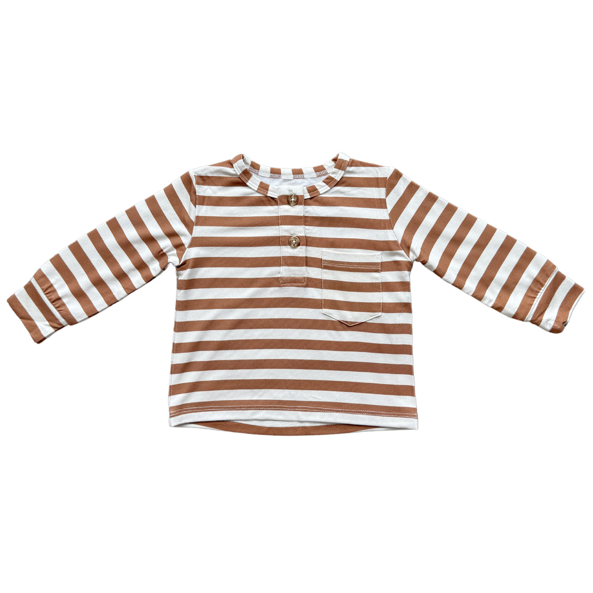 Boy's Long Sleeve Henley Shirt - HoneyBug 
