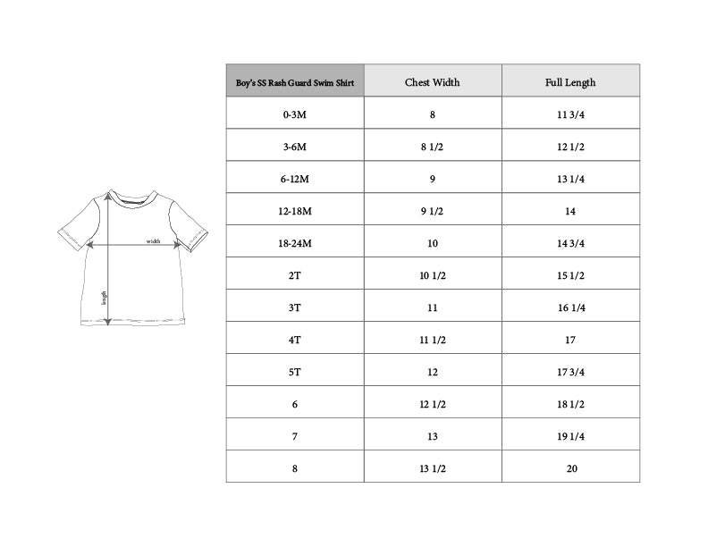 Short Sleeve Rash Guard Swim Shirt - HoneyBug 