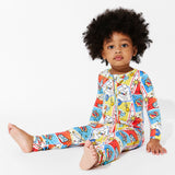 Comic Hero Bamboo Convertible Footie - HoneyBug 
