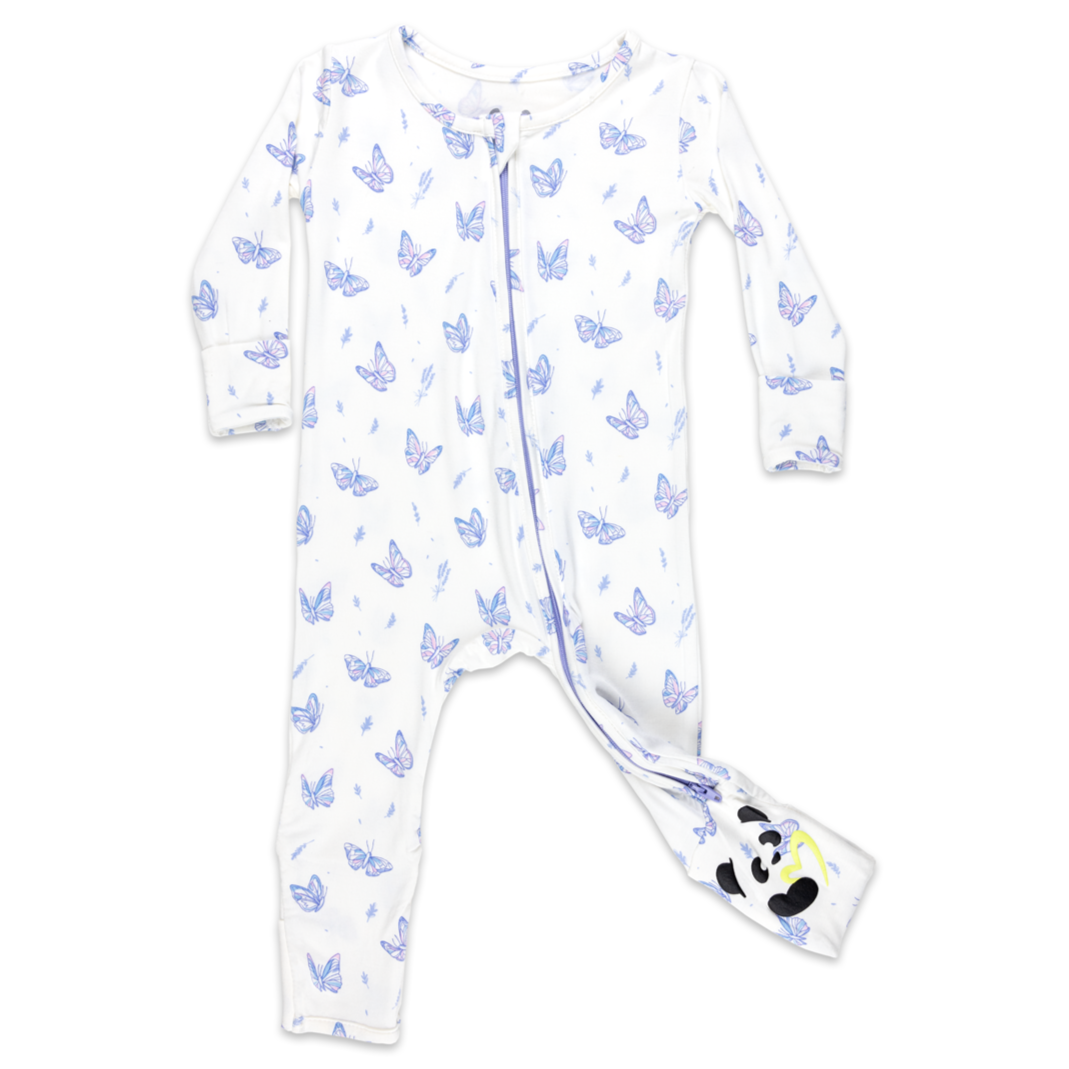 Butterfly Bamboo Convertible Footie - HoneyBug 