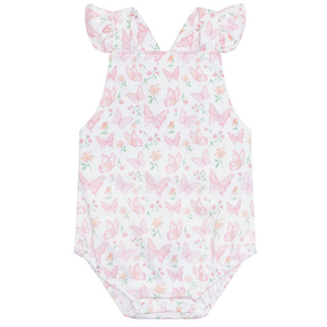 Butterflies Print Ruffle Bubble - HoneyBug 