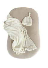 Oat Ribbed Baby Lounger Cover