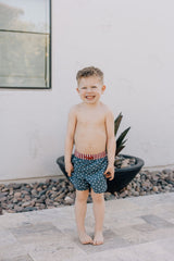 Stars and Stripes Swim Shorts - HoneyBug 