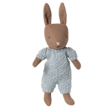 Rabbit, Micro - Brown - Blue Knitted Suit - HoneyBug 