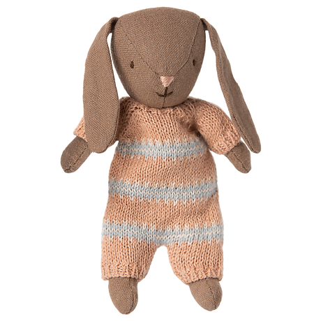 Bunny, Micro - Brown - Dusty Rose Knitted Suit - HoneyBug 