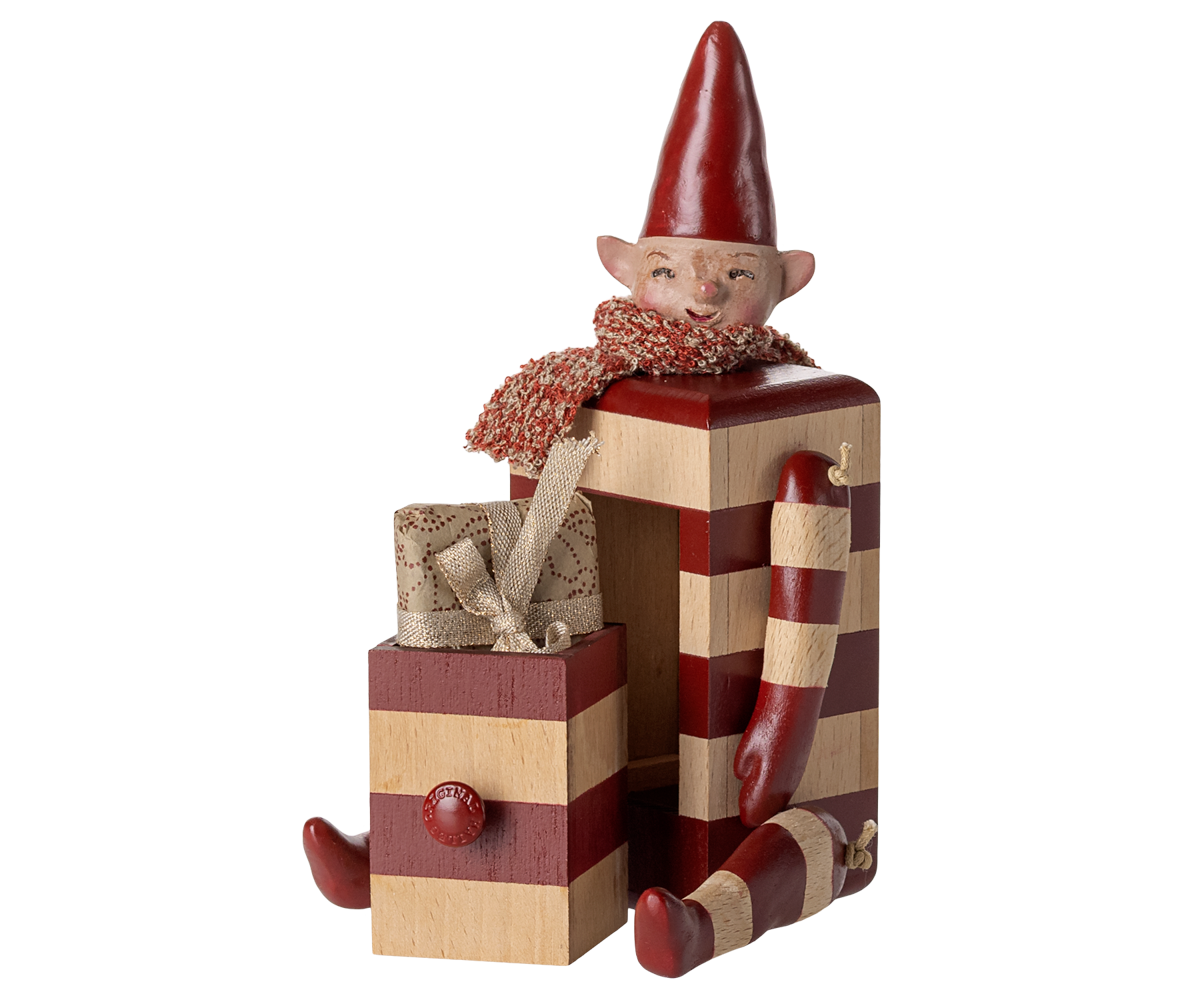 Elf with Drawer - Red - HoneyBug 