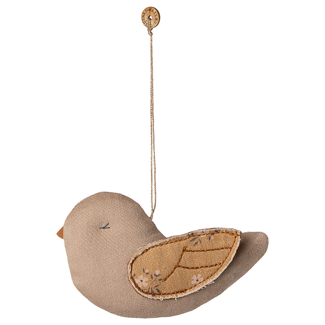 Fabric Ornament, Bird - Mable - Latte - HoneyBug 