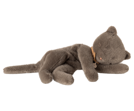 Sleeping Kitten Plush, Medium - Grey - HoneyBug 