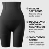 High-Waist Tummy Control Flat-Hem Shorts