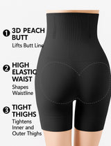 High-Waist Tummy Control Flat-Hem Shorts