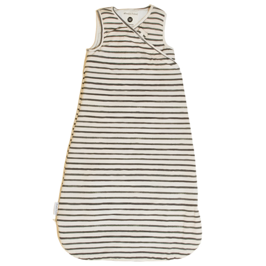 Charcoal Stripes Blanket Sleeper - HoneyBug 