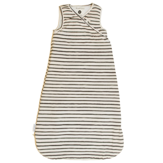 Charcoal Stripes Blanket Sleeper - HoneyBug 