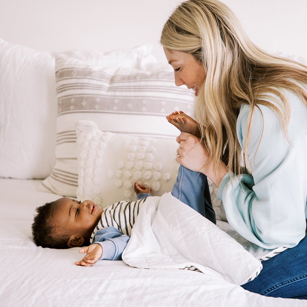 Charcoal Stripes Blanket Sleeper - HoneyBug 