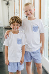 Charles Boys' Short Set - Blue Stripes - HoneyBug 