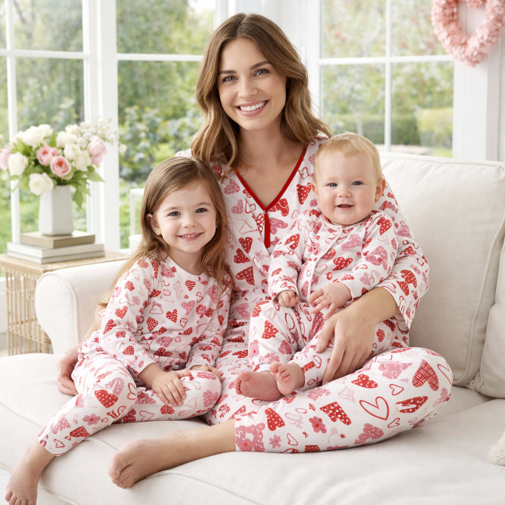 Hearts Women's Bamboo Pajama Set