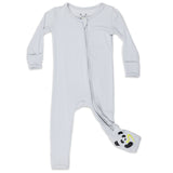 Cloud Grey Bamboo Convertible Footie - HoneyBug 