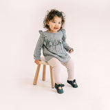 Ebony Knotted Bow Baby Shoe - HoneyBug 