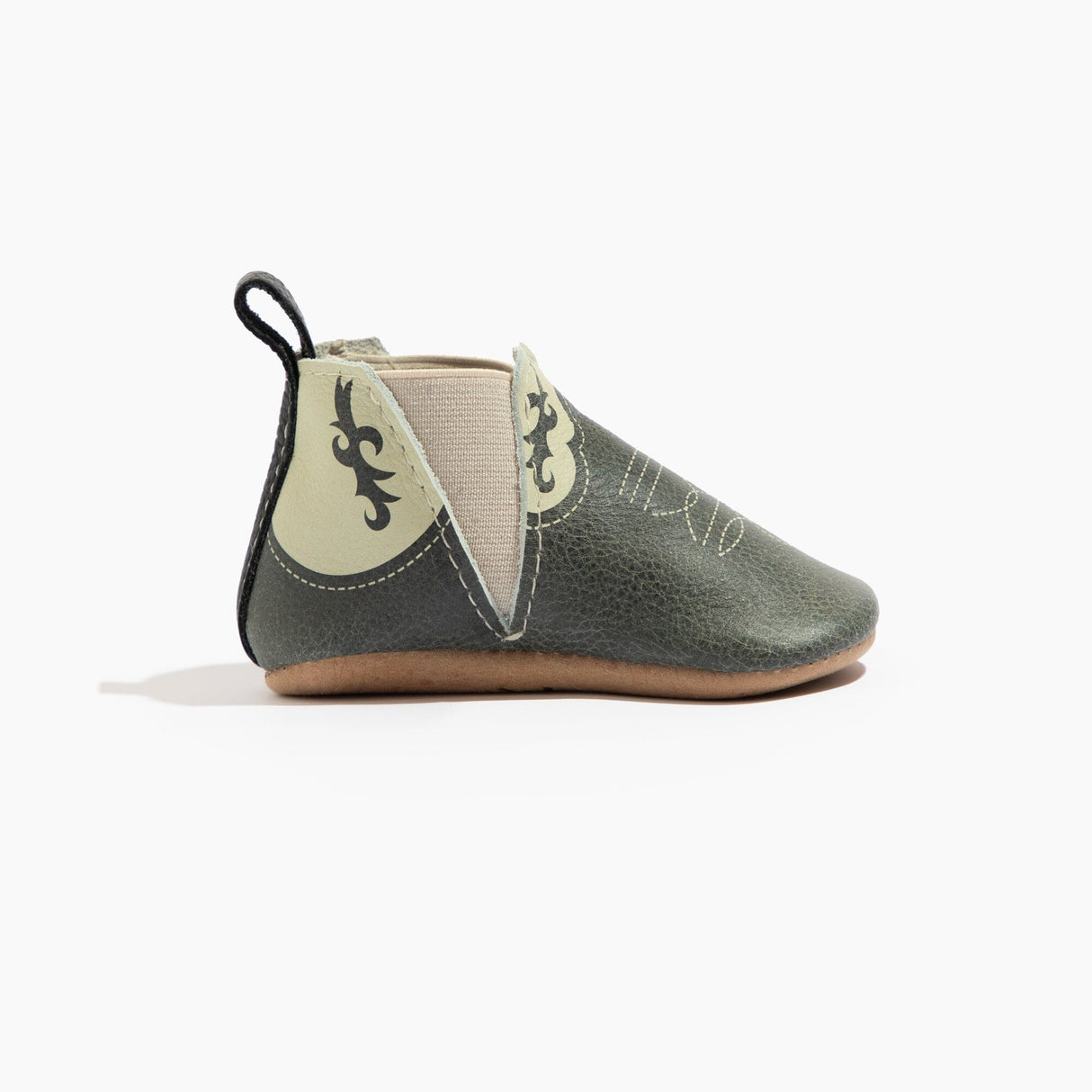 Ebony Cowboy Chelsea Boot Baby Shoe - HoneyBug 