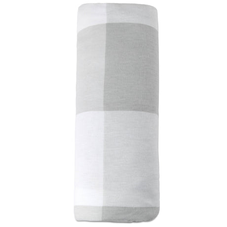 Crib Sheet - Grey Gingham - HoneyBug 
