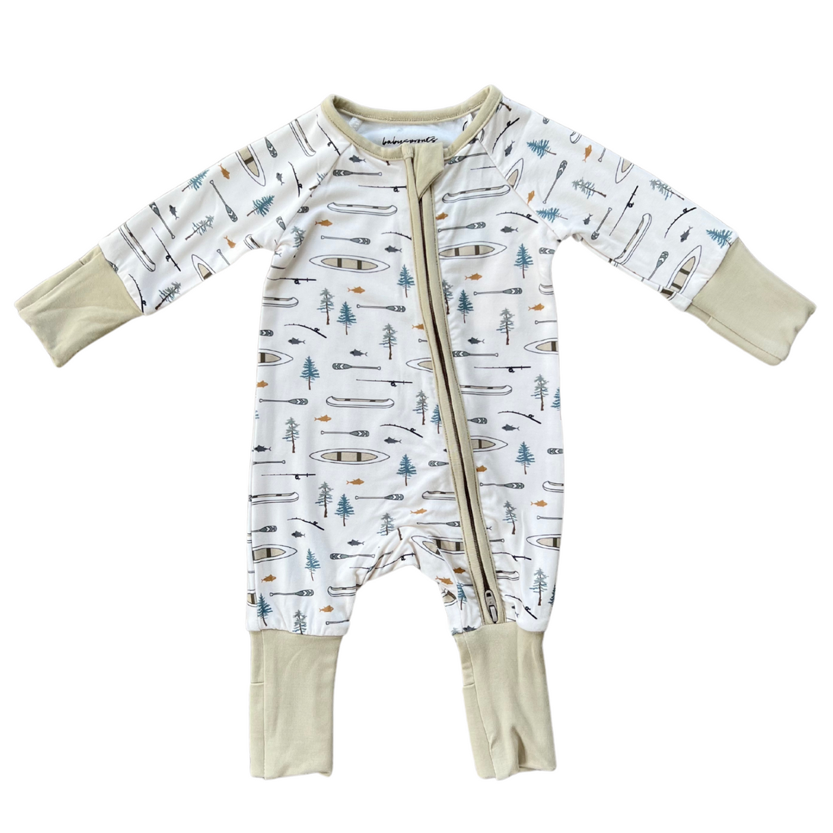 Long Sleeve Zip Romper - HoneyBug 