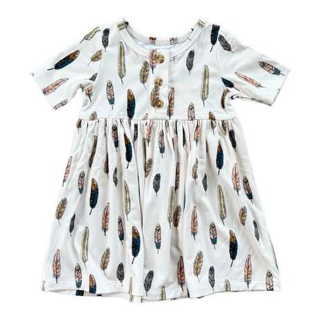 Short Sleeve Henley Dress - HoneyBug 