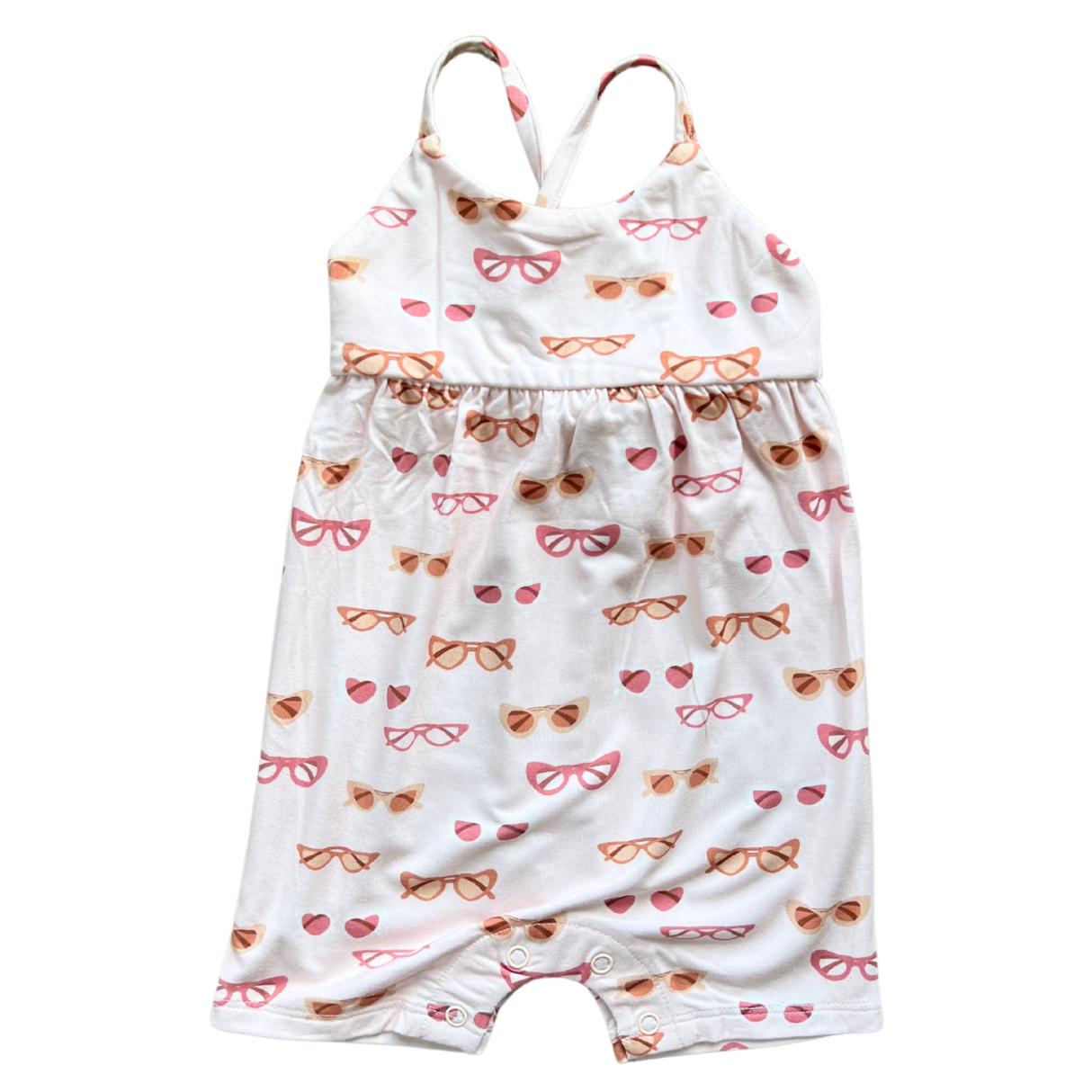 Girl's Tie-Back Romper - HoneyBug 