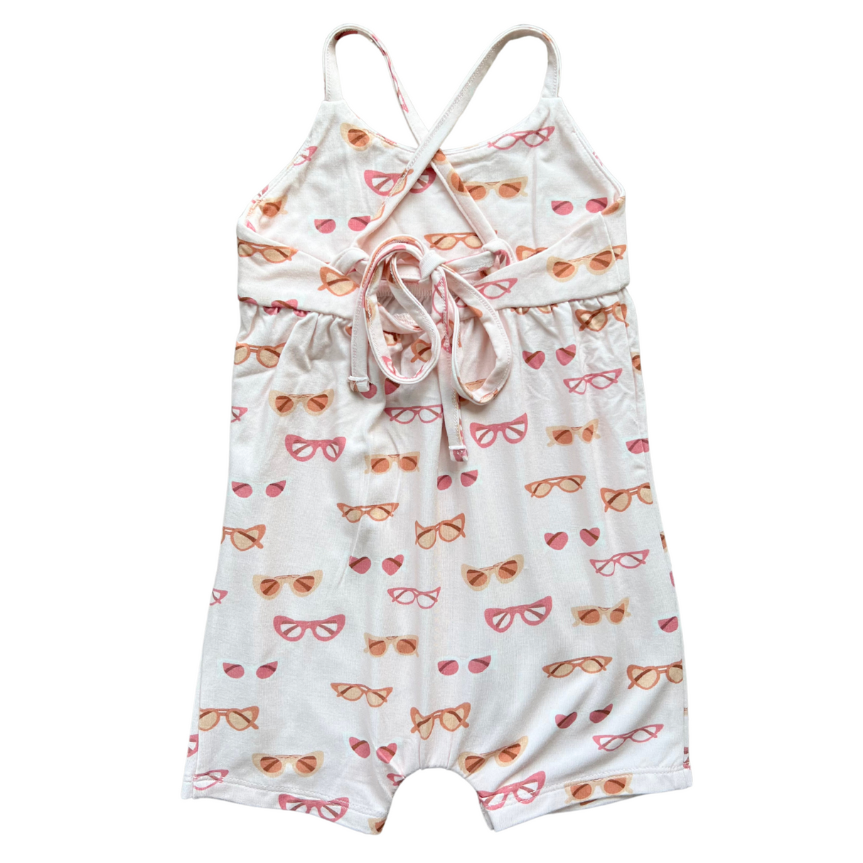 Girl's Tie-Back Romper - HoneyBug 