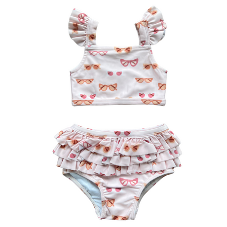 Girl's Two-Piece Swim Set - HoneyBug 