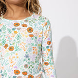 Summer Floral Bamboo Kids Pajamas - HoneyBug 