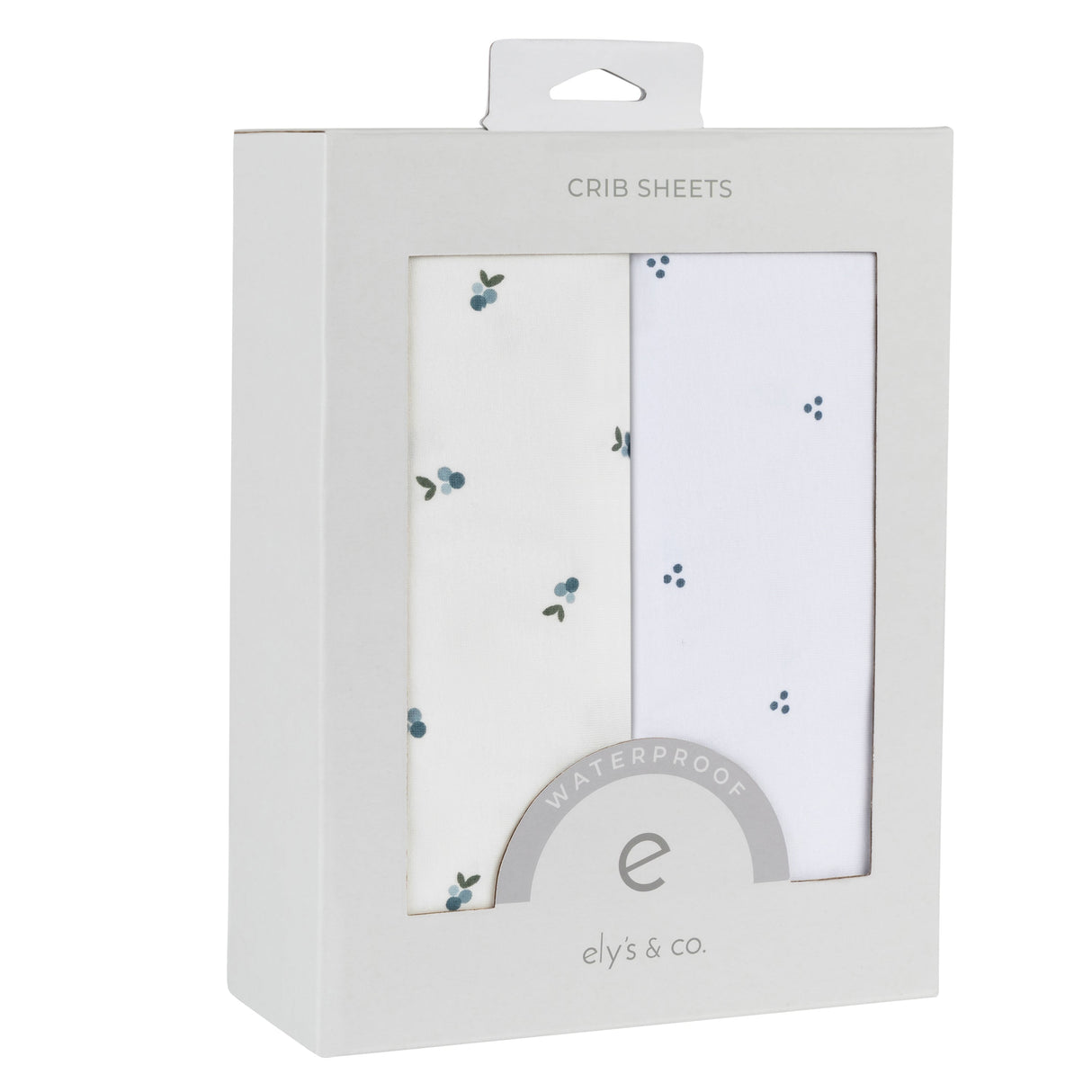 Waterproof Crib Sheet Set - Blue Berry - HoneyBug 