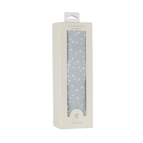 Cotton Muslin Swaddle Blanket - Ditsy Star - HoneyBug 