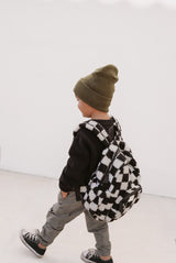 Black & White Sherpa Backpack