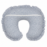 Blue Floral Ruffle Nursing Pillow Cover