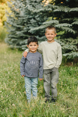 Sage Long Sleeve Cotton Tee - HoneyBug 