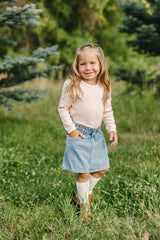 Pink Pointelle Long Sleeve Tee - HoneyBug 