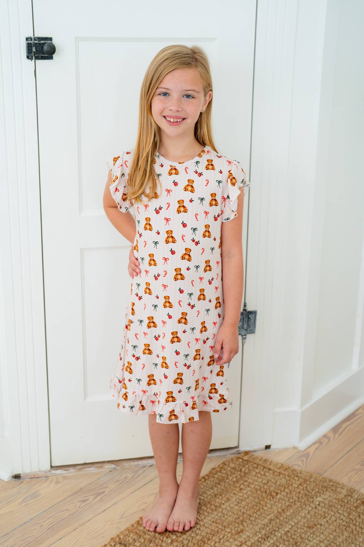 Teddy Bear Christmas | Nightgown - HoneyBug 