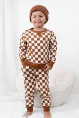 COPPER CHECKERS DREAM PULLOVER - HoneyBug 