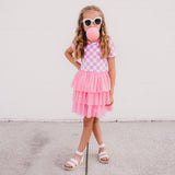 BUBBLEGUM CHECKERS DREAM TUTU DRESS - HoneyBug 